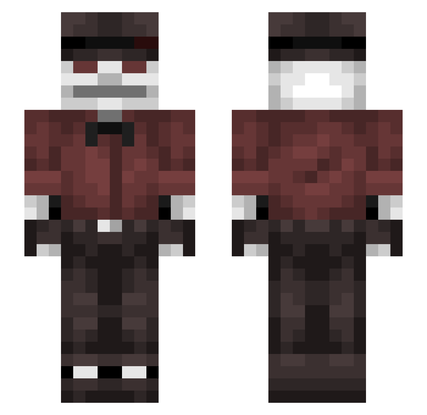 Refresh_10 Minecraft skin, front and back view