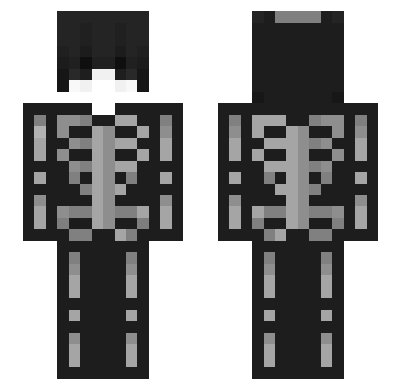 minieriv Minecraft skin, front and back view