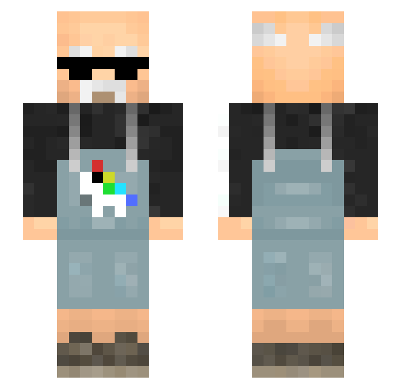 SRRRRRRRRRRRRRR Minecraft skin, front and back view