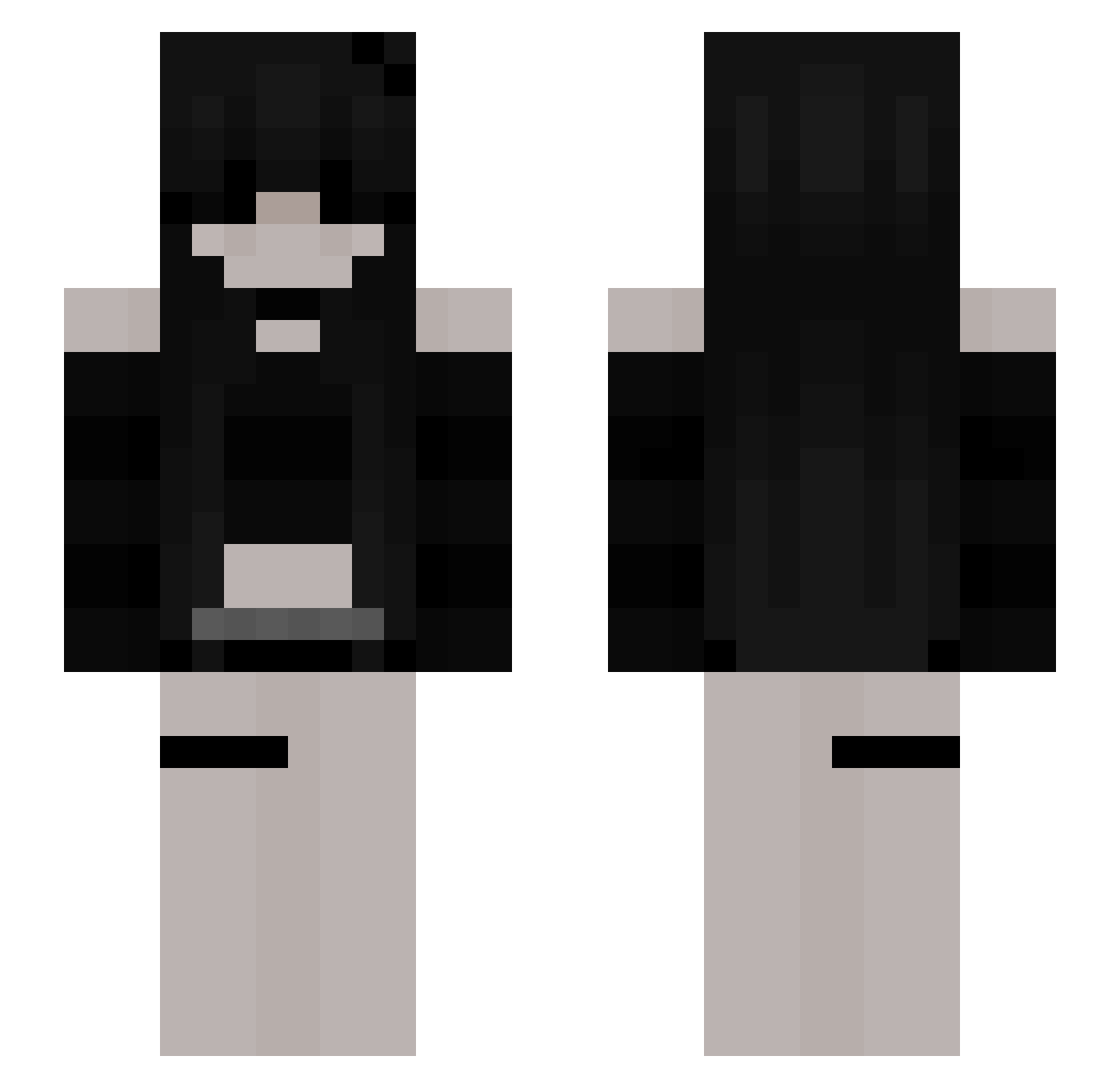 viioietaa Minecraft skin, front and back view