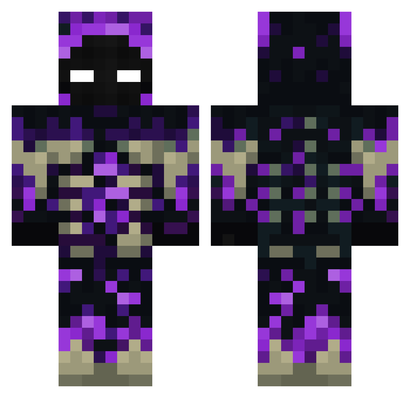 TheBlack_hole Minecraft skin, front and back view