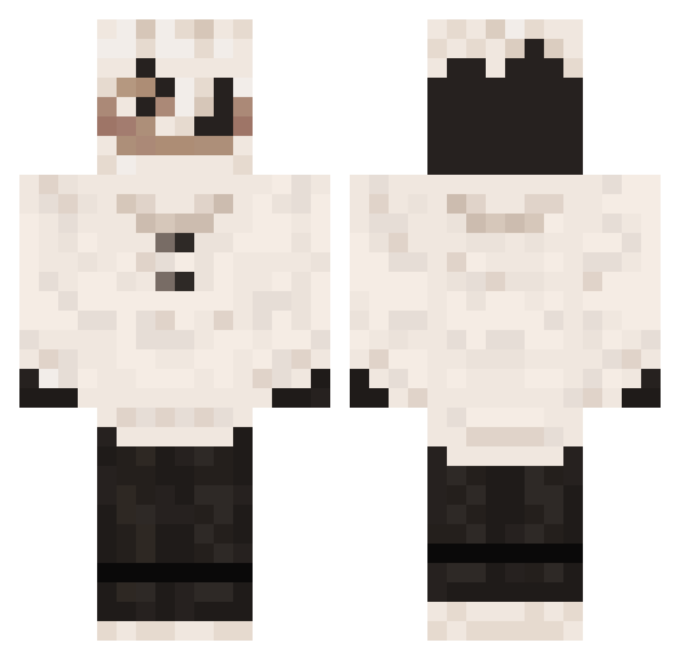 SapientShoes Minecraft skin, front and back view