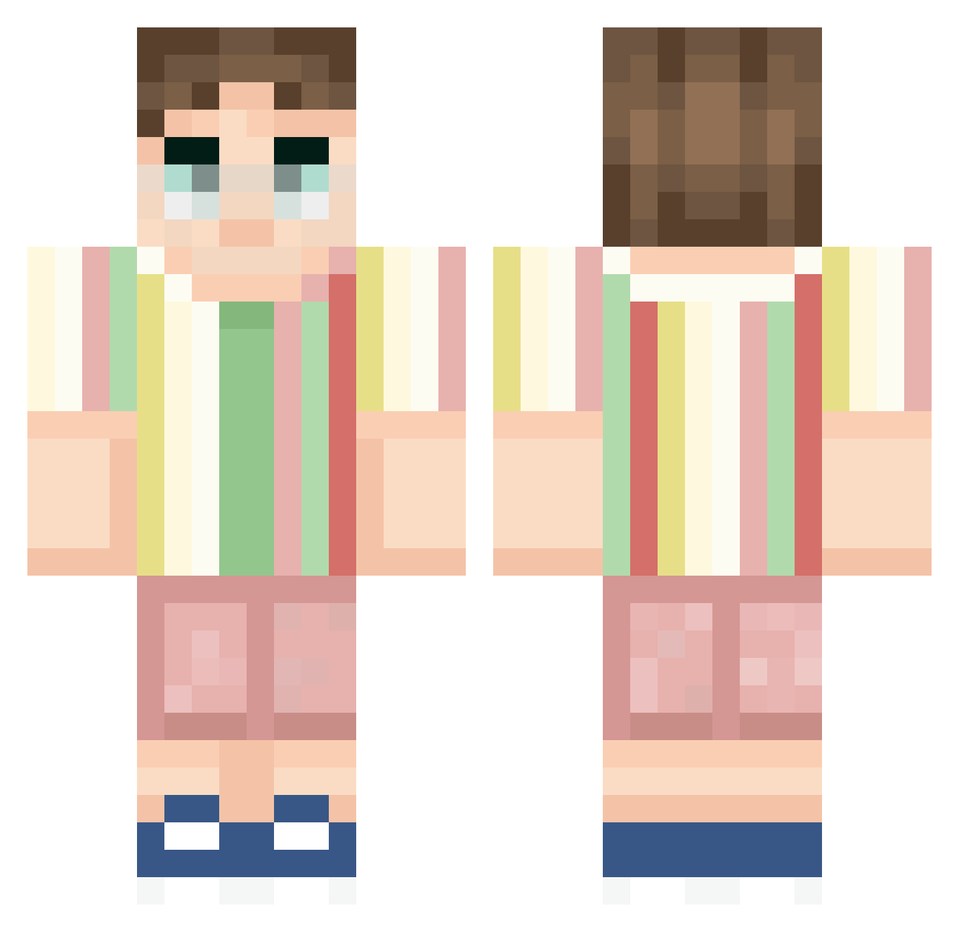 Silos Minecraft skin, front and back view