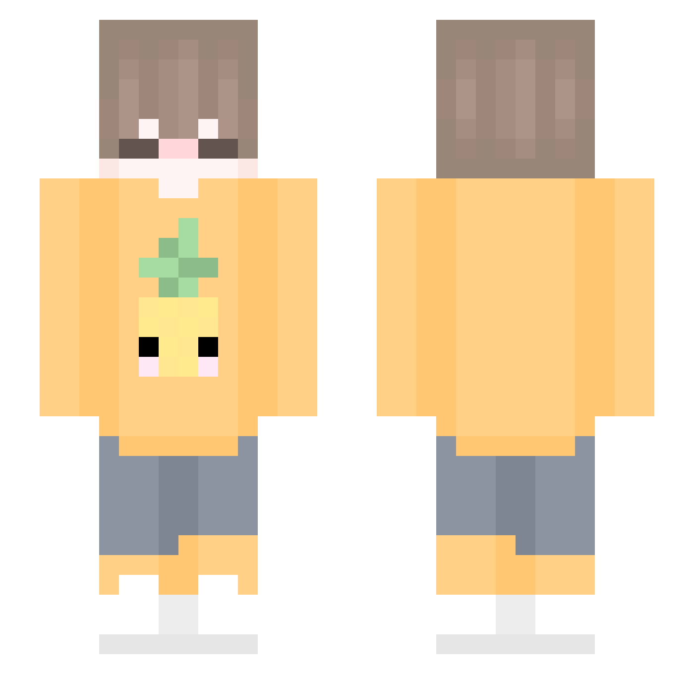 Yogas Minecraft skin, front and back view