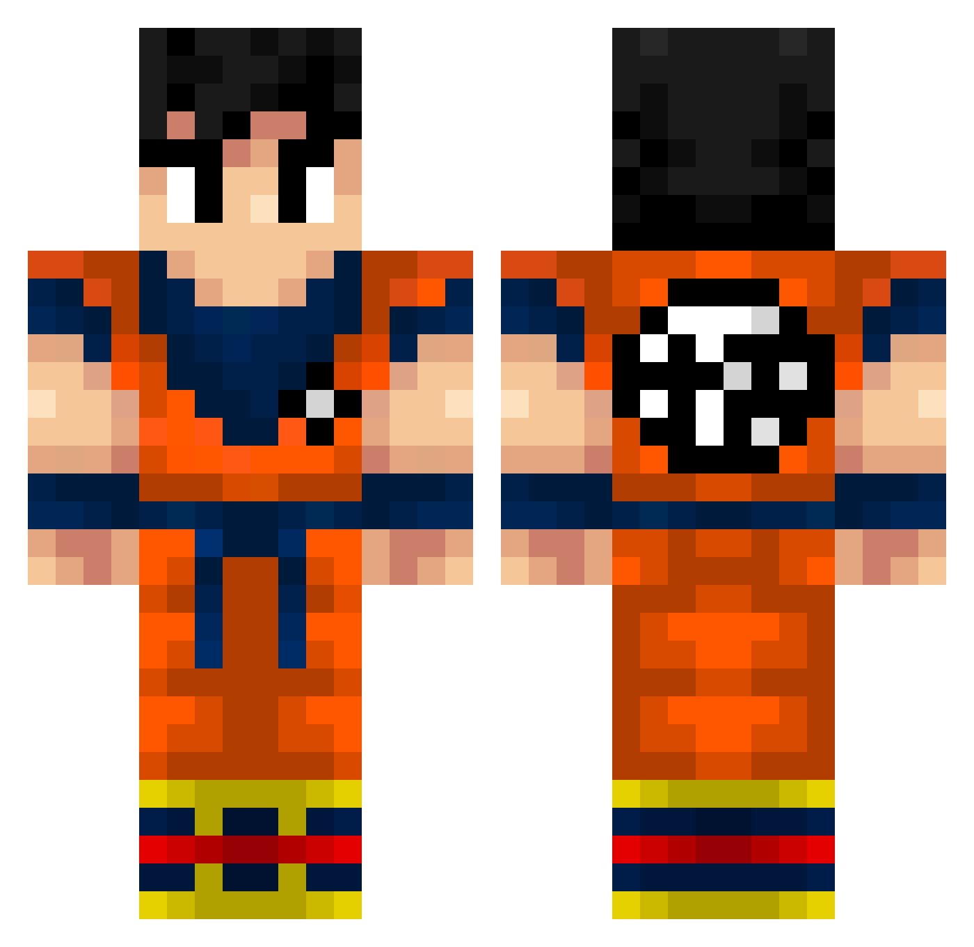 TokyoTitan05 Minecraft skin, front and back view