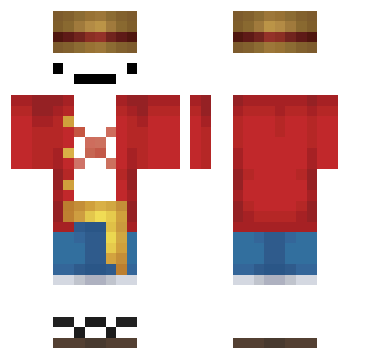 tolizsk Minecraft skin, front and back view
