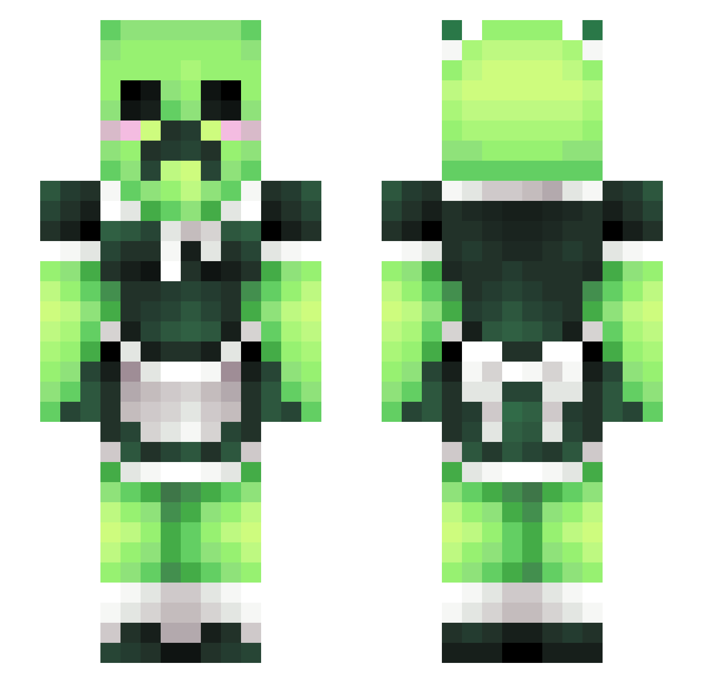 Xcalibur1313 Minecraft skin, front and back view