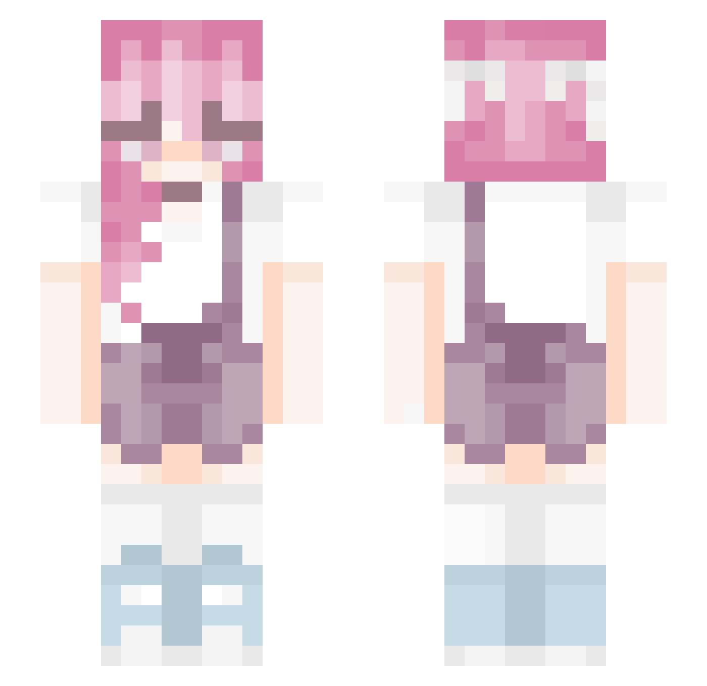 Astral_Sea Minecraft skin, front and back view