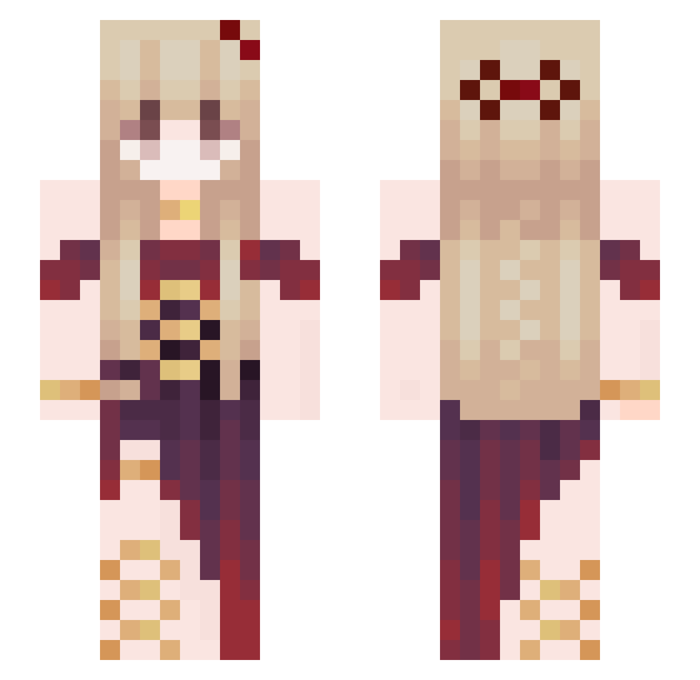 Semi_semimi Minecraft skin, front and back view