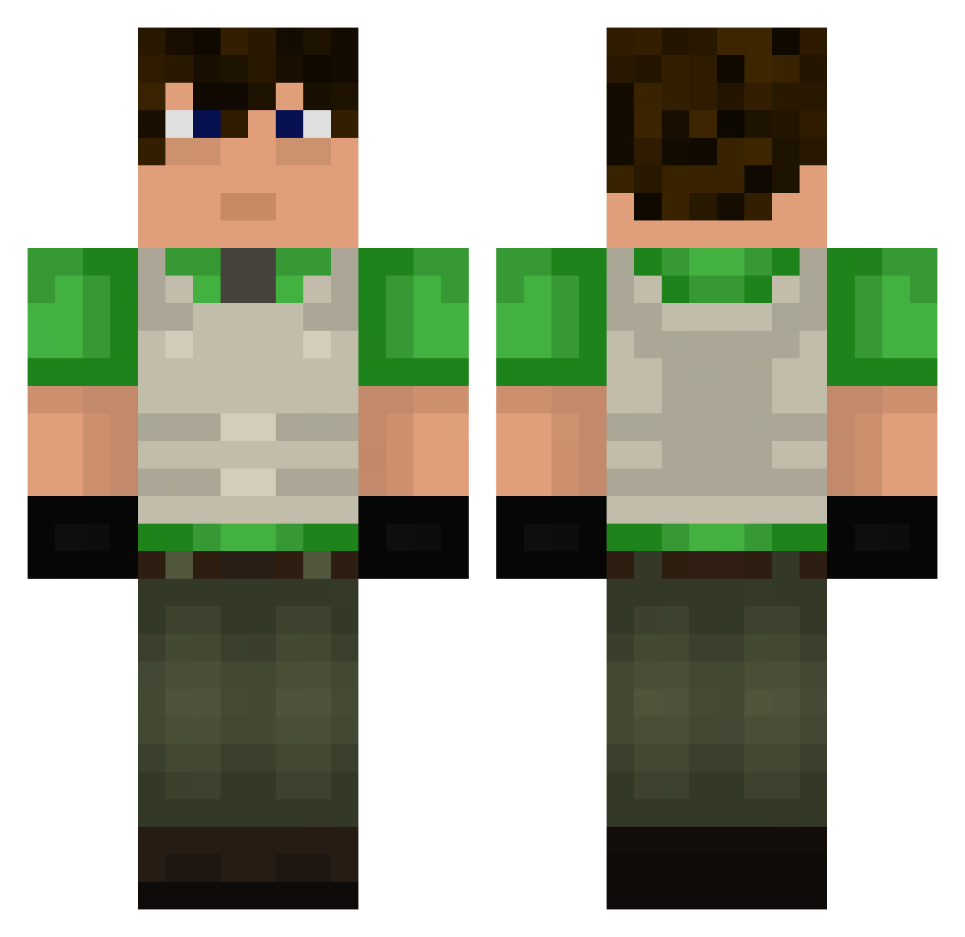 MichalMachp Minecraft skin, front and back view