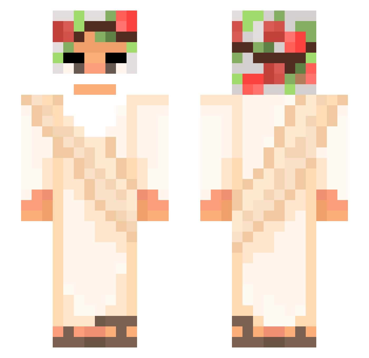 iljat Minecraft skin, front and back view