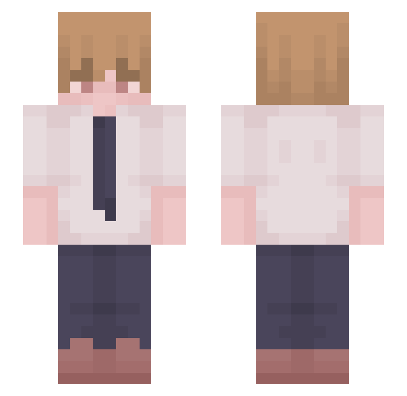 DenjiCABJ Minecraft skin, front and back view
