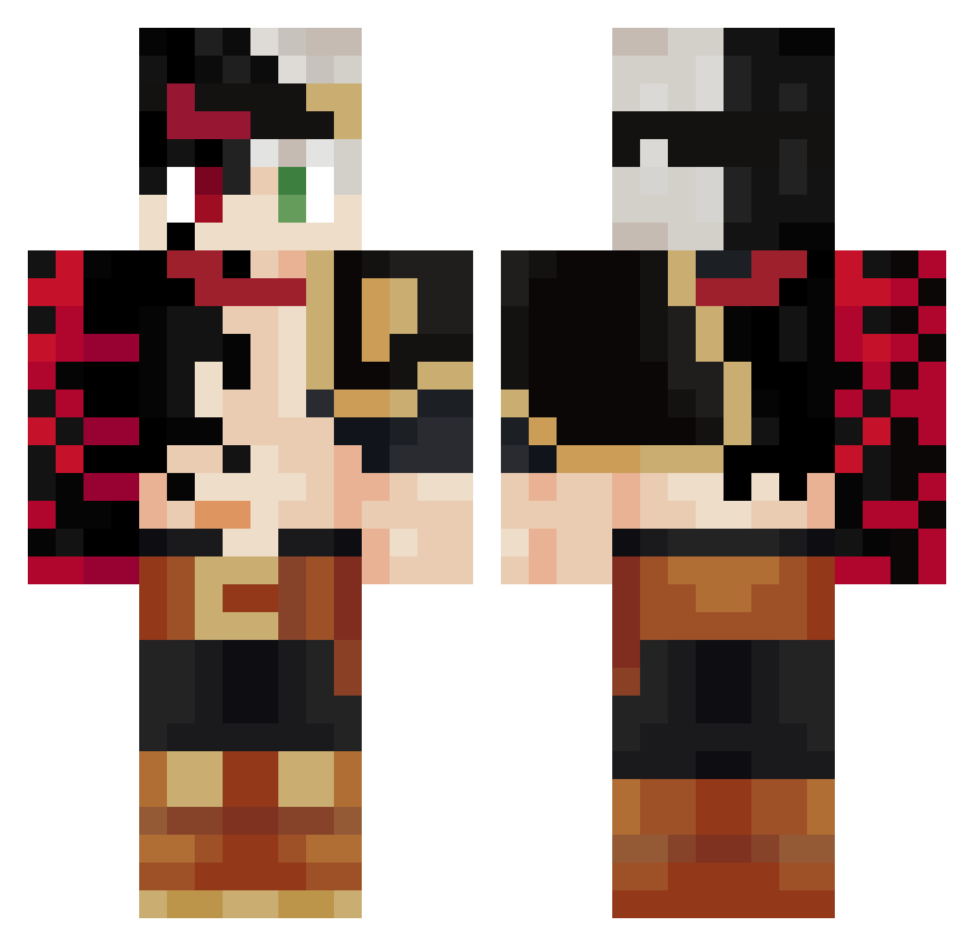_Mavis Minecraft skin, front and back view