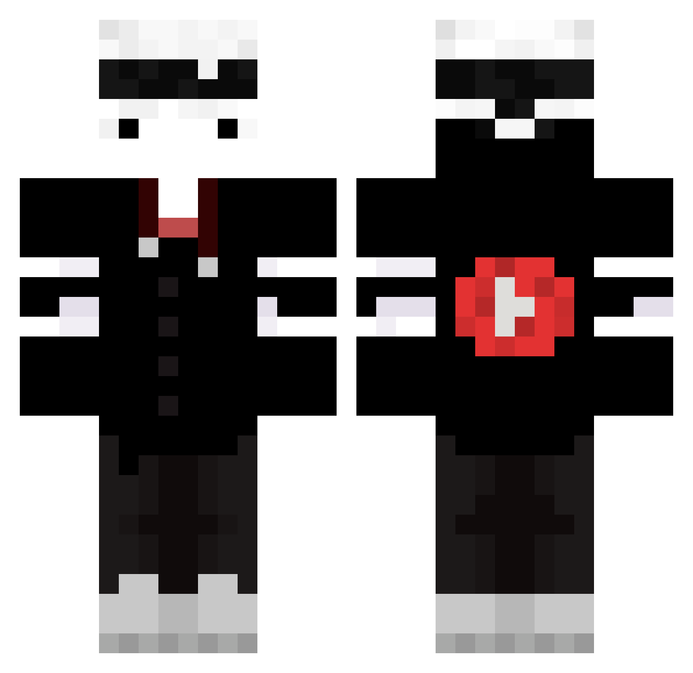 Nenetcho Minecraft skin, front and back view