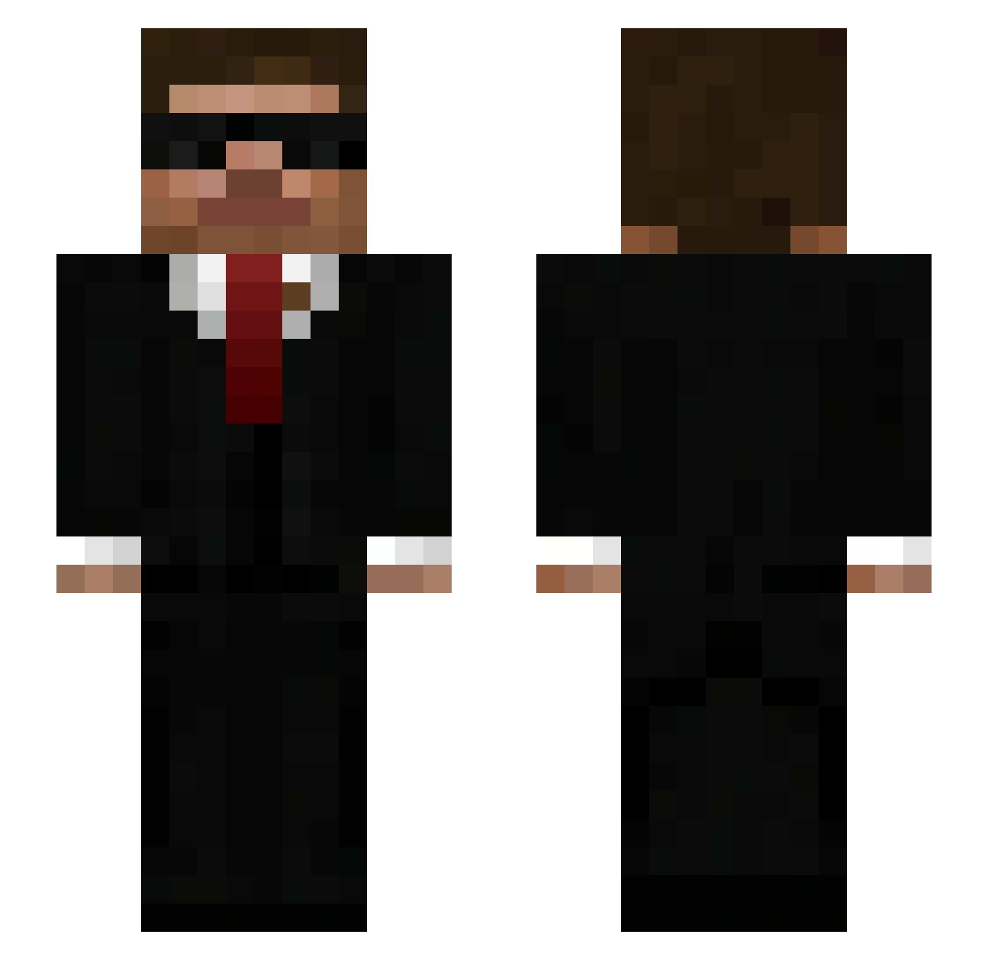 Spoukiii Minecraft skin, front and back view