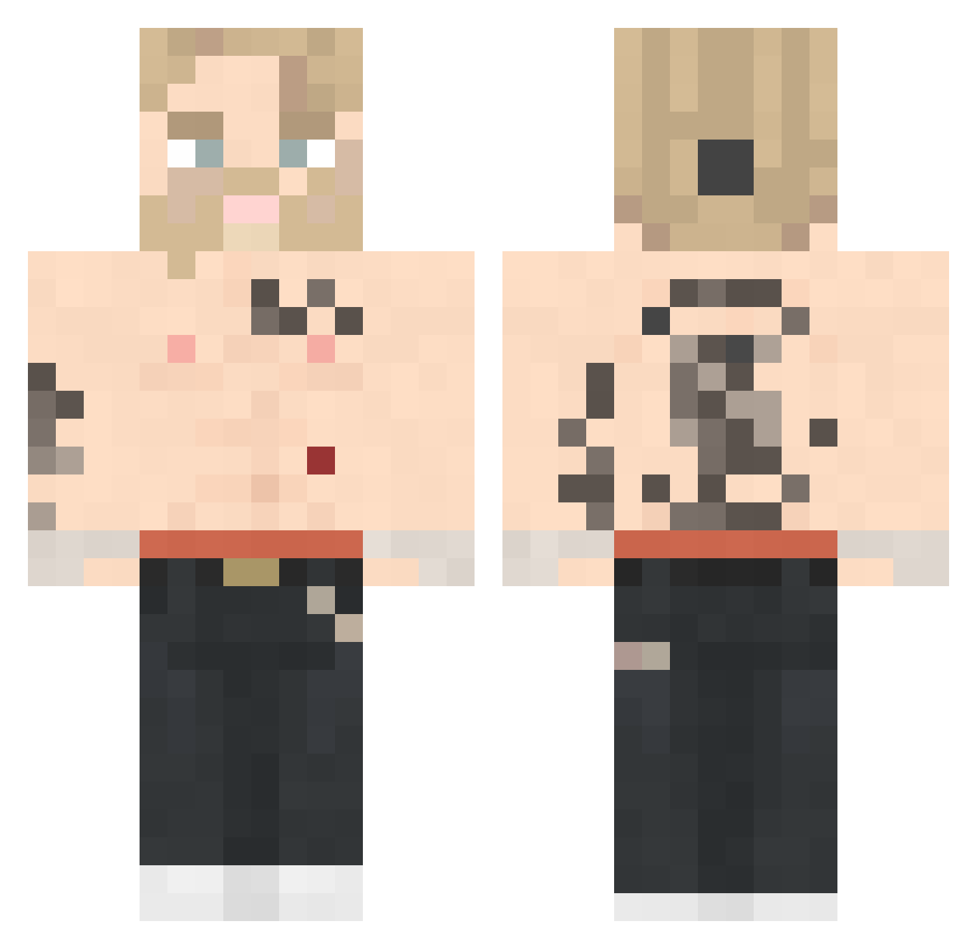 1Halo1 Minecraft skin, front and back view