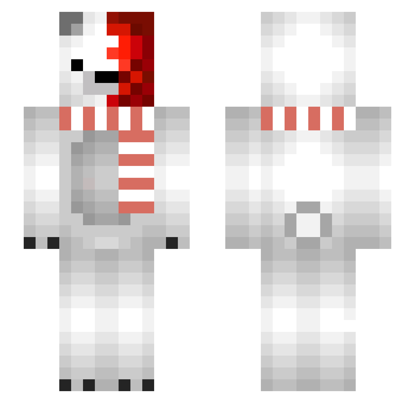 TXBers Minecraft skin, front and back view