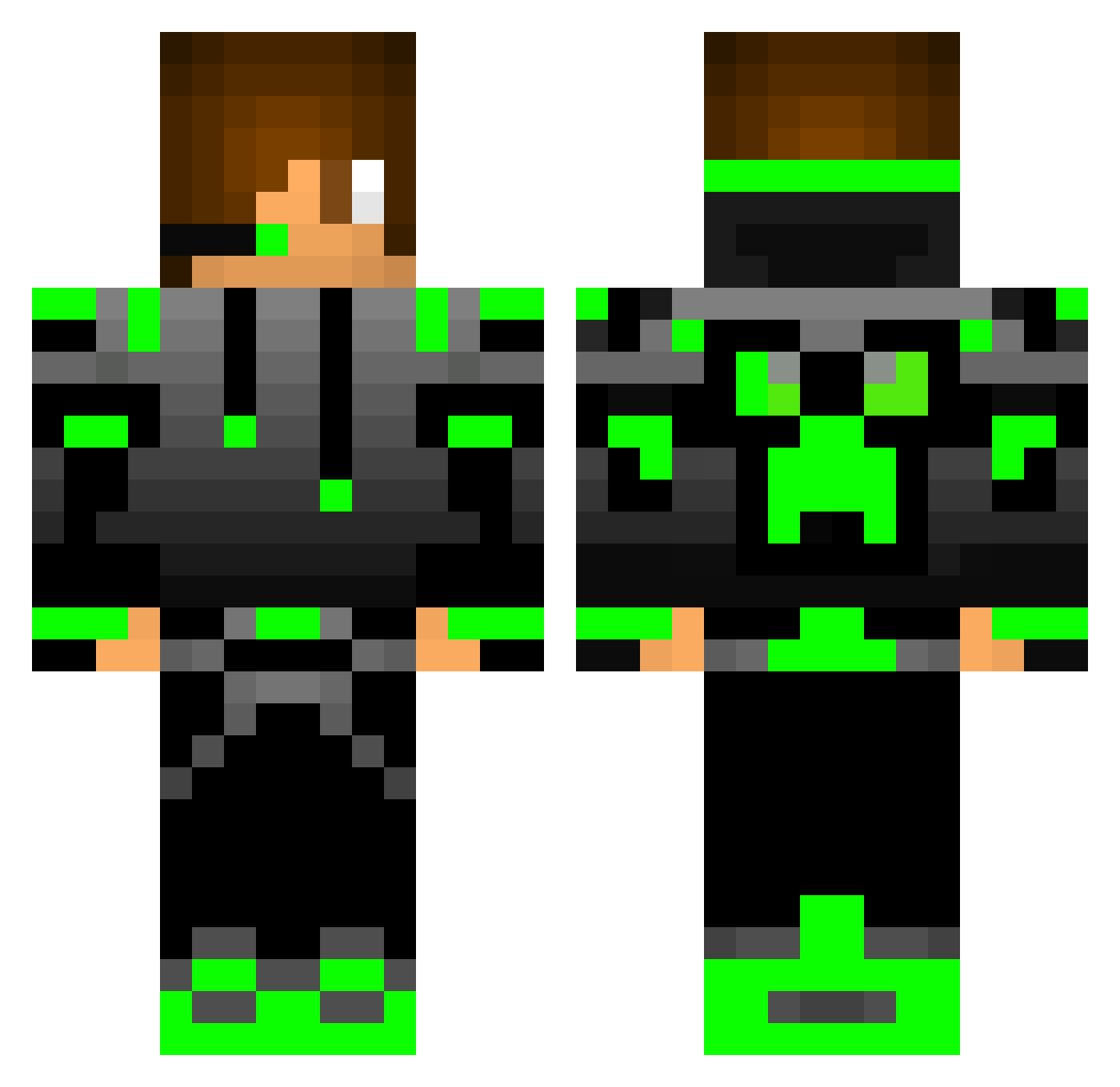 pentajal22 Minecraft skin, front and back view