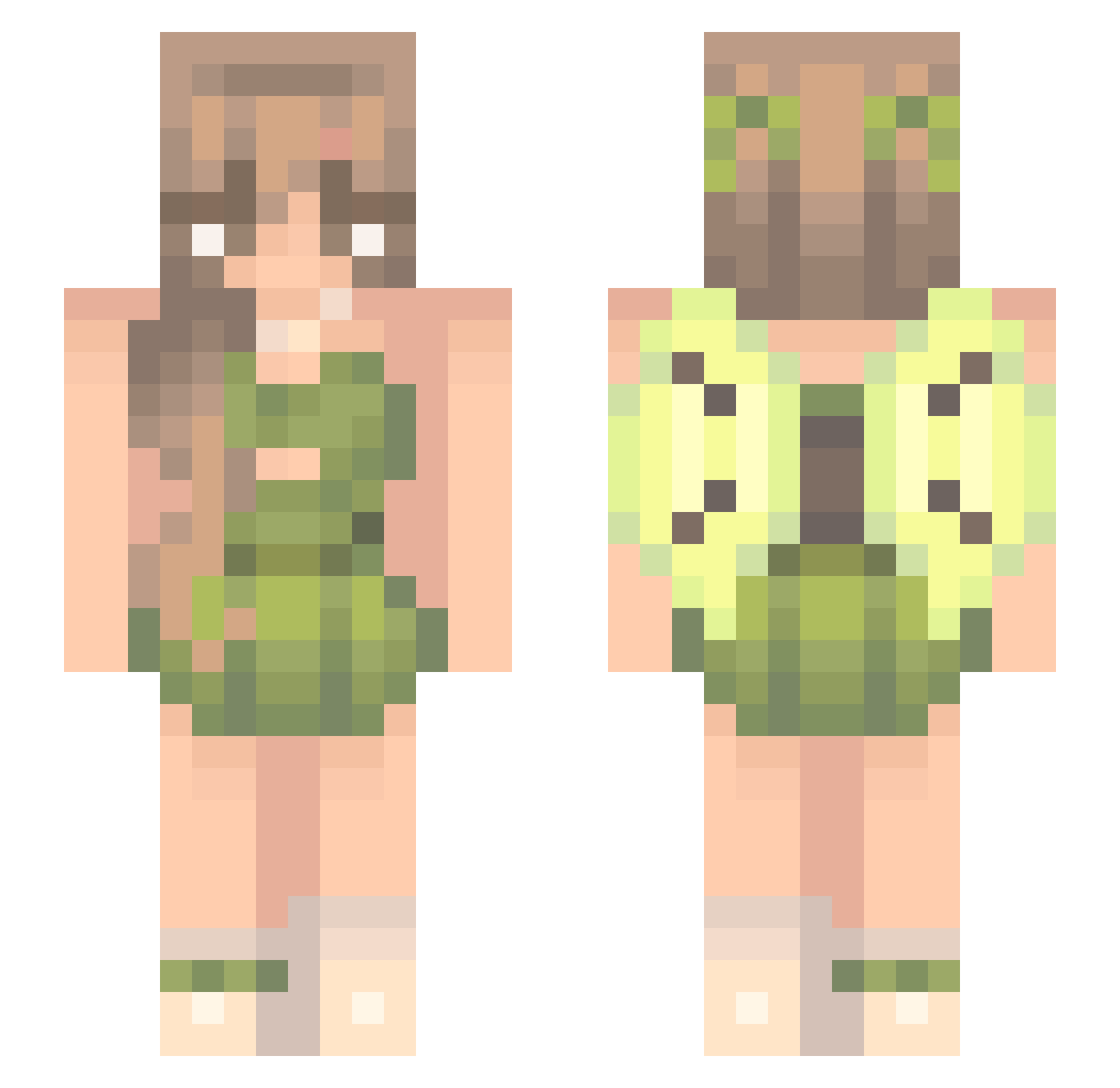 Charneyyyy Minecraft skin, front and back view