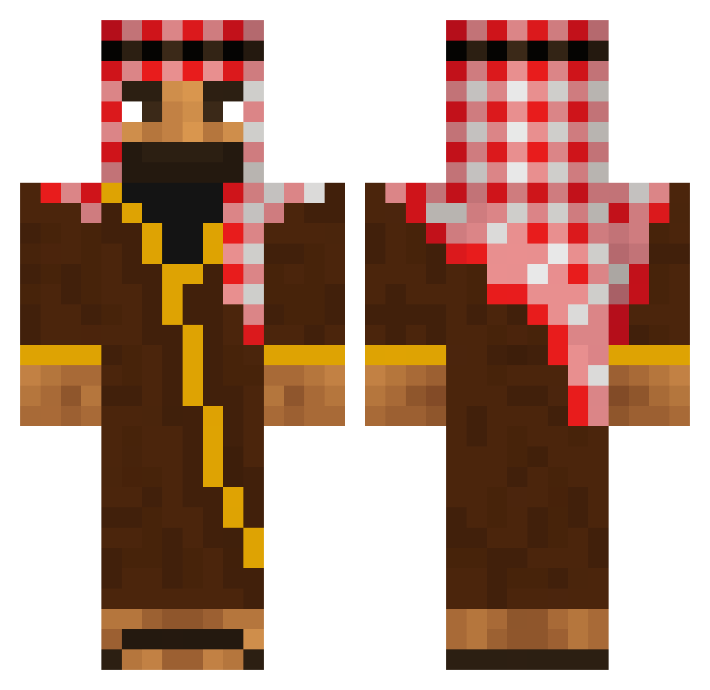 koki_Fak Minecraft skin, front and back view