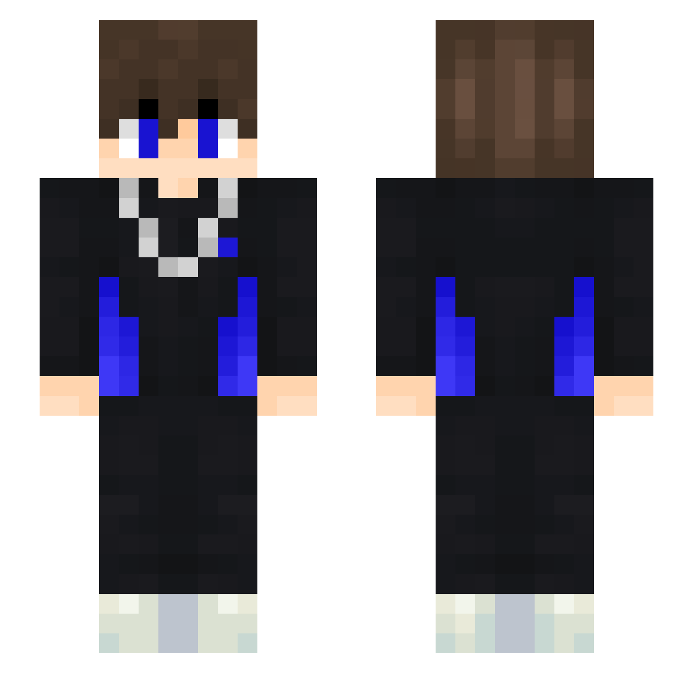 sha1xr911 Minecraft skin, front and back view