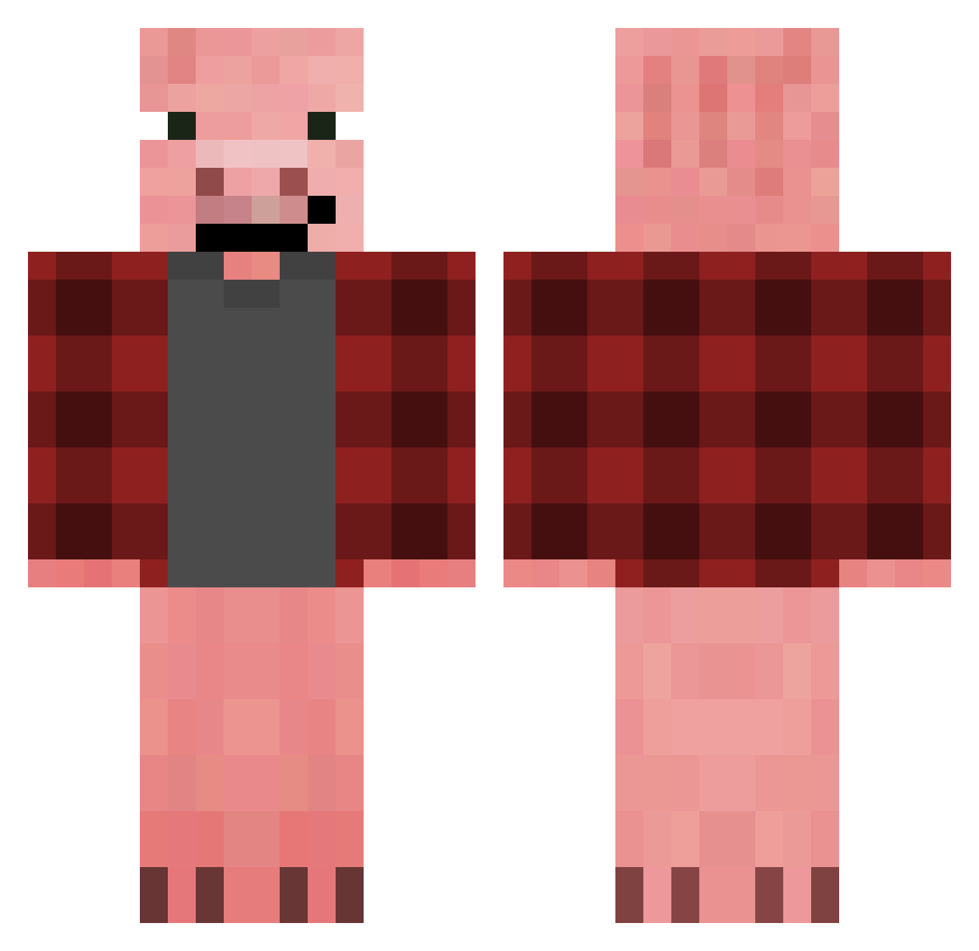 Dinosaurus_06 Minecraft skin, front and back view