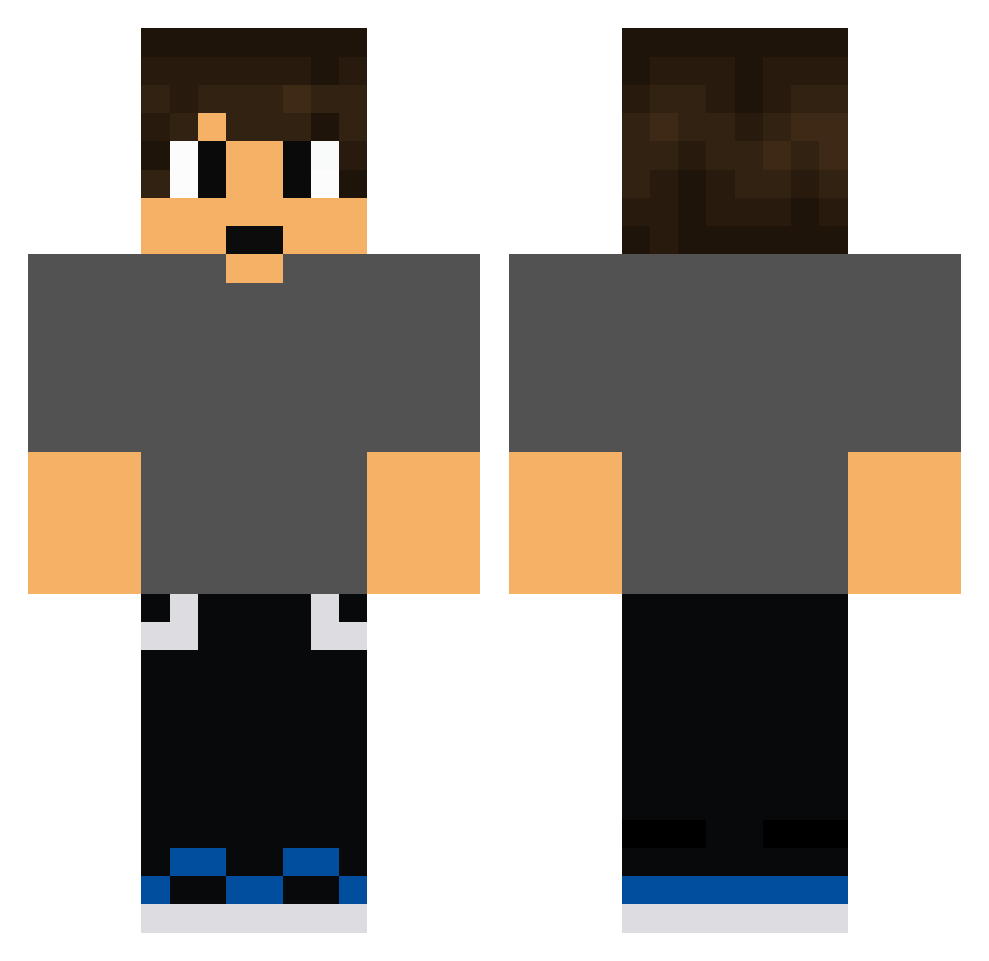 kevo2xx Minecraft skin, front and back view