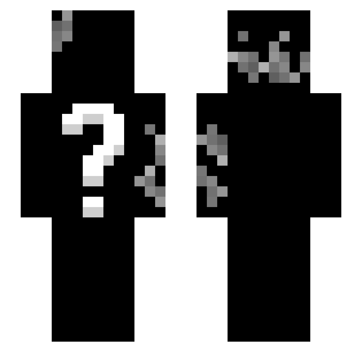 RegentAlt Minecraft skin, front and back view