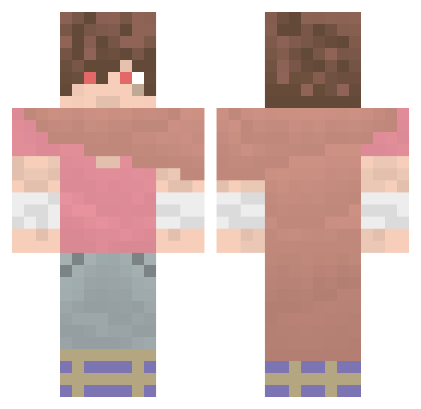 zhaogeorge3 Minecraft skin, front and back view