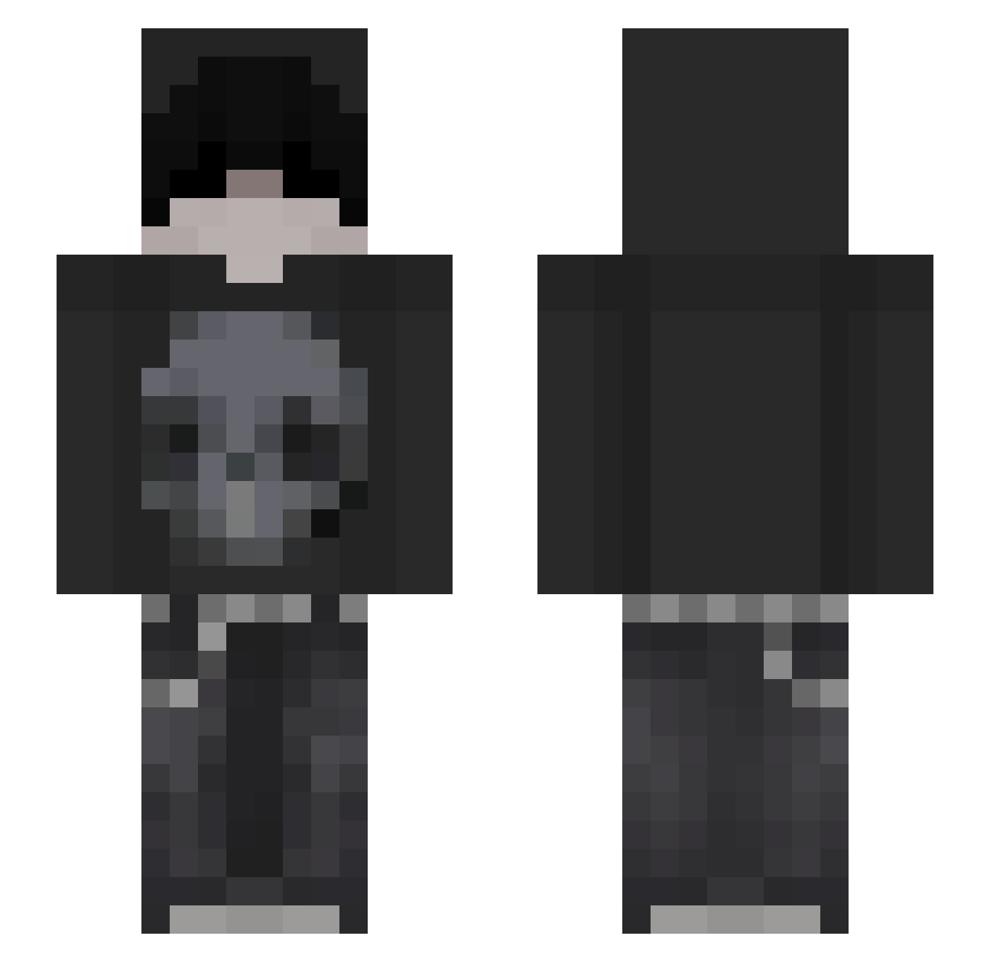 Pawciulka Minecraft skin, front and back view