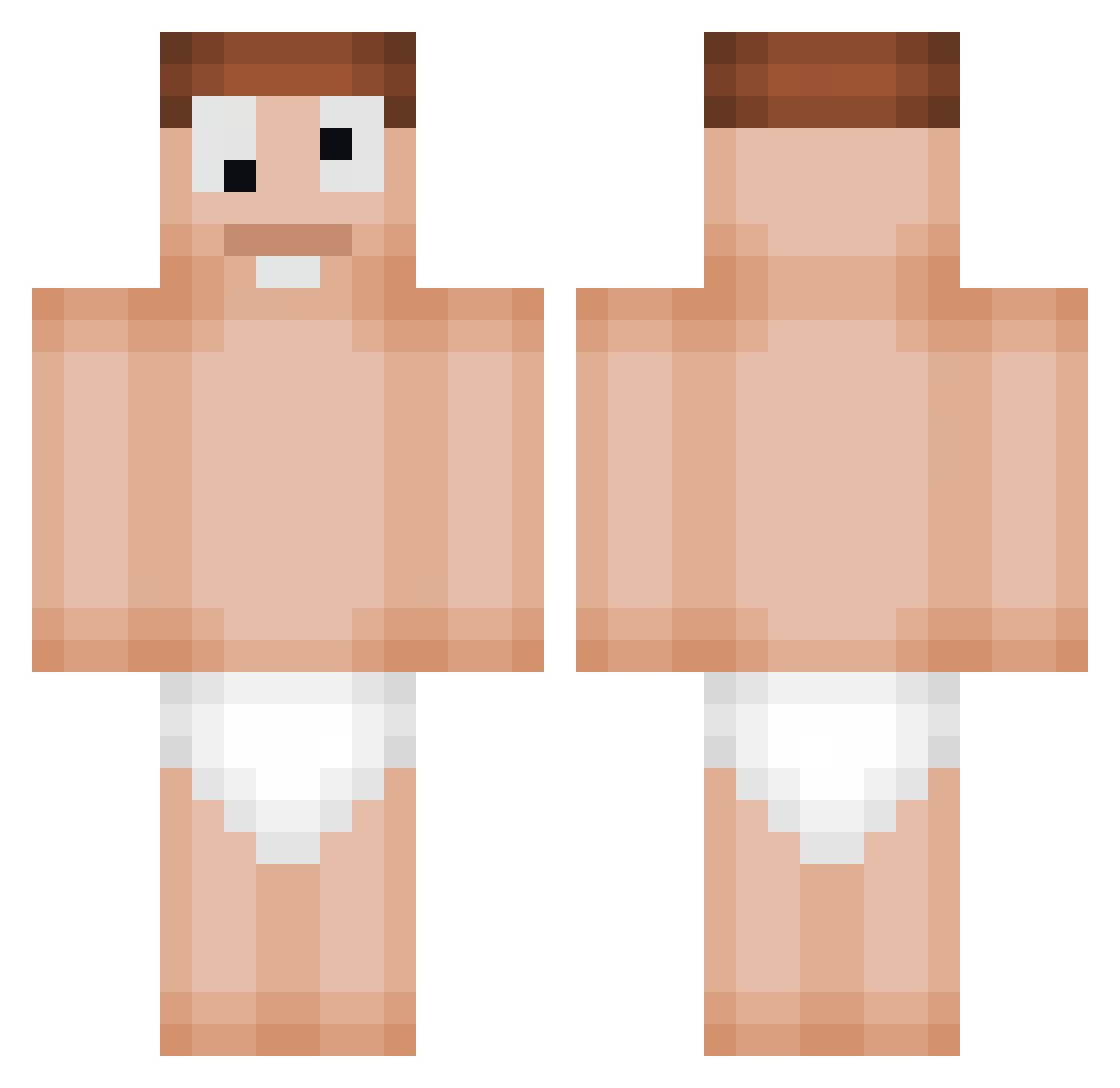 FlameFarkMc Minecraft skin, front and back view
