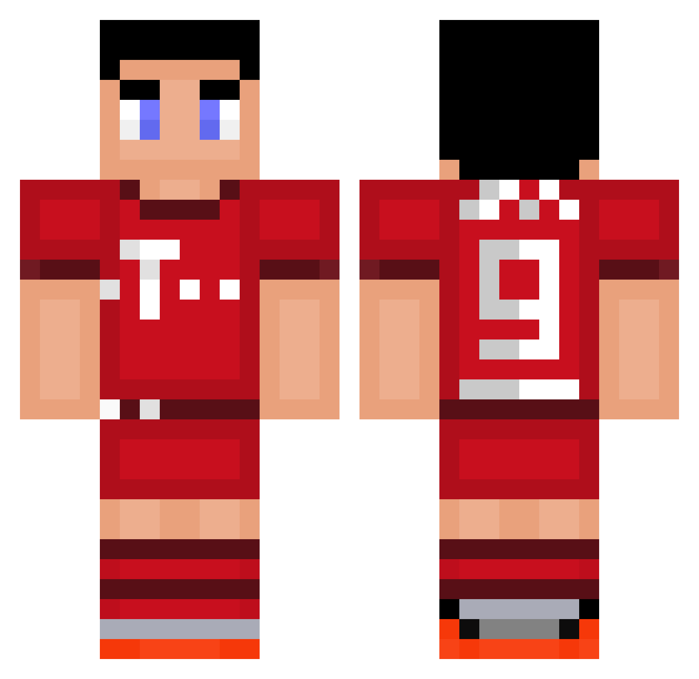 milikski Minecraft skin, front and back view