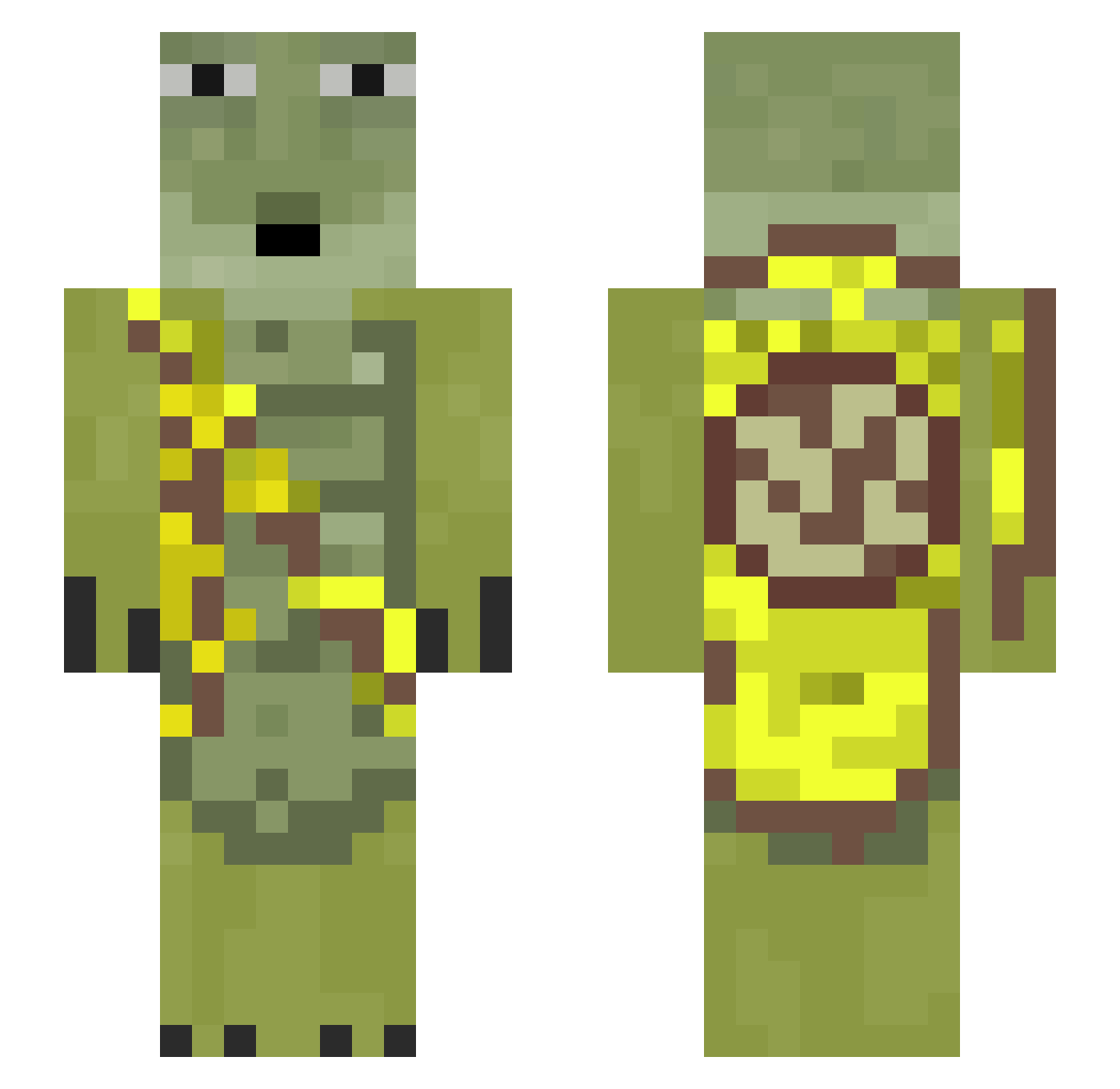 OogMyWay Minecraft skin, front and back view