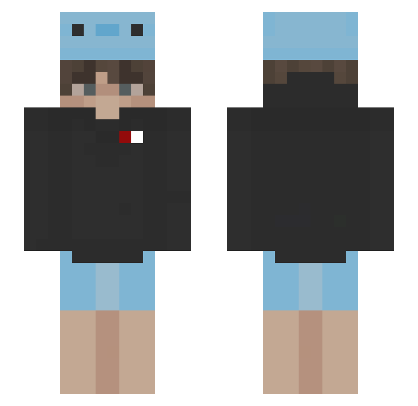 12nova Minecraft skin, front and back view
