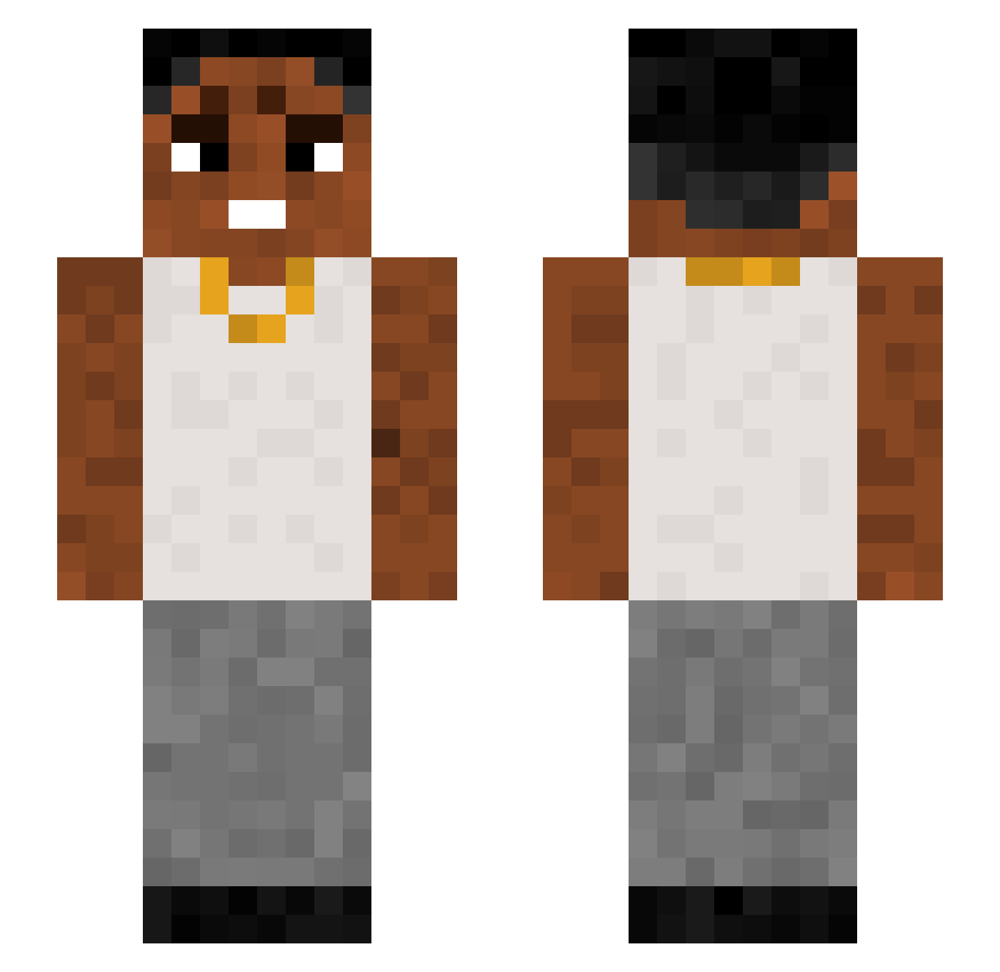 kuwa_duck Minecraft skin, front and back view