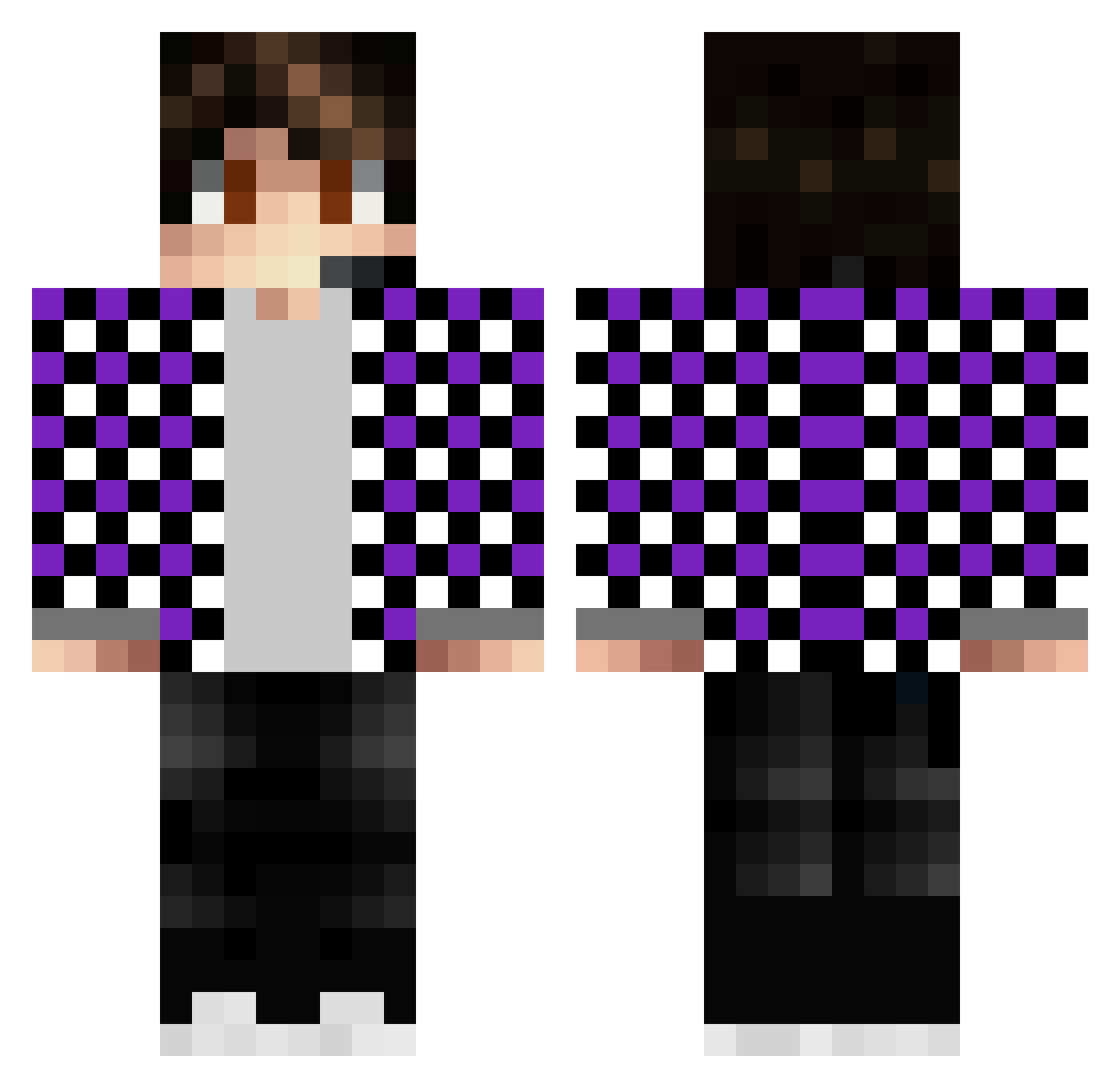 gwolf98 Minecraft skin, front and back view