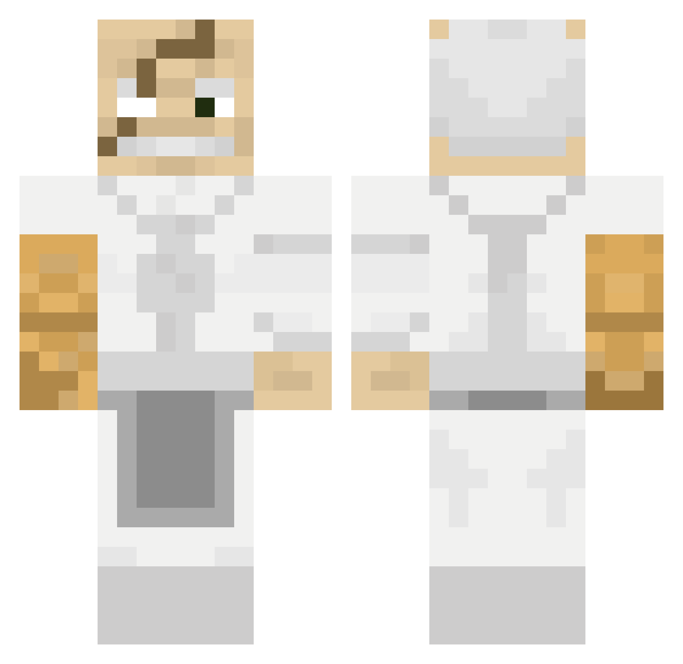 G0dOfSpears Minecraft skin, front and back view