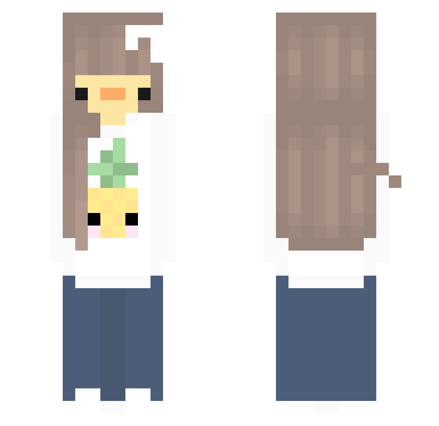 RoseofHeaven Minecraft skin, front and back view