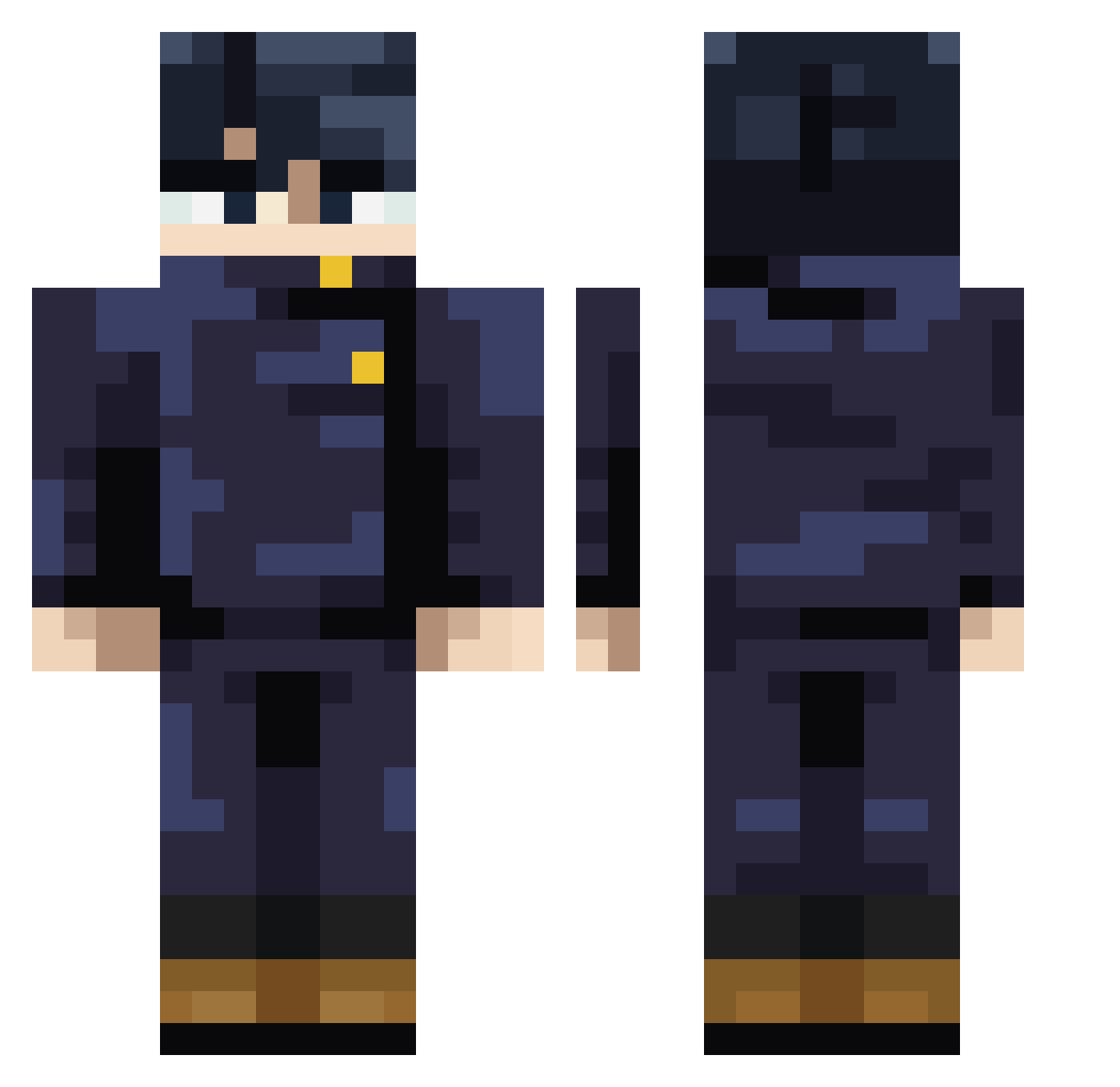 Dada1414 Minecraft skin, front and back view