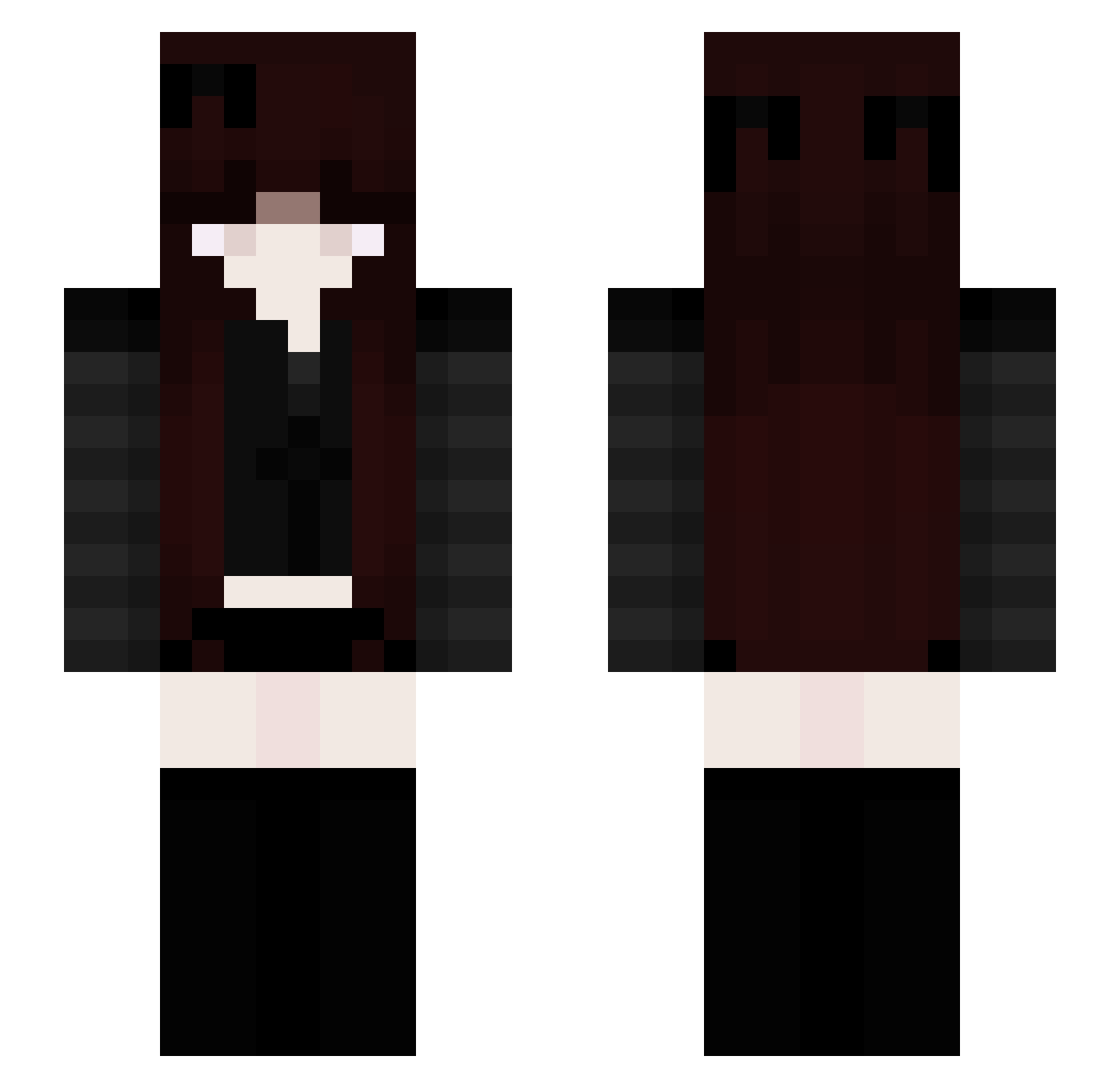 Dianyy Minecraft skin, front and back view