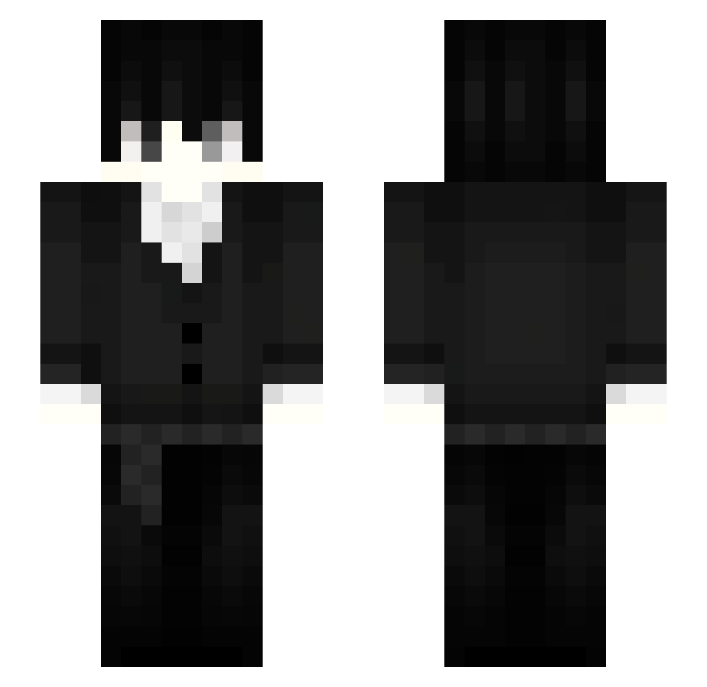 rvVvx Minecraft skin, front and back view