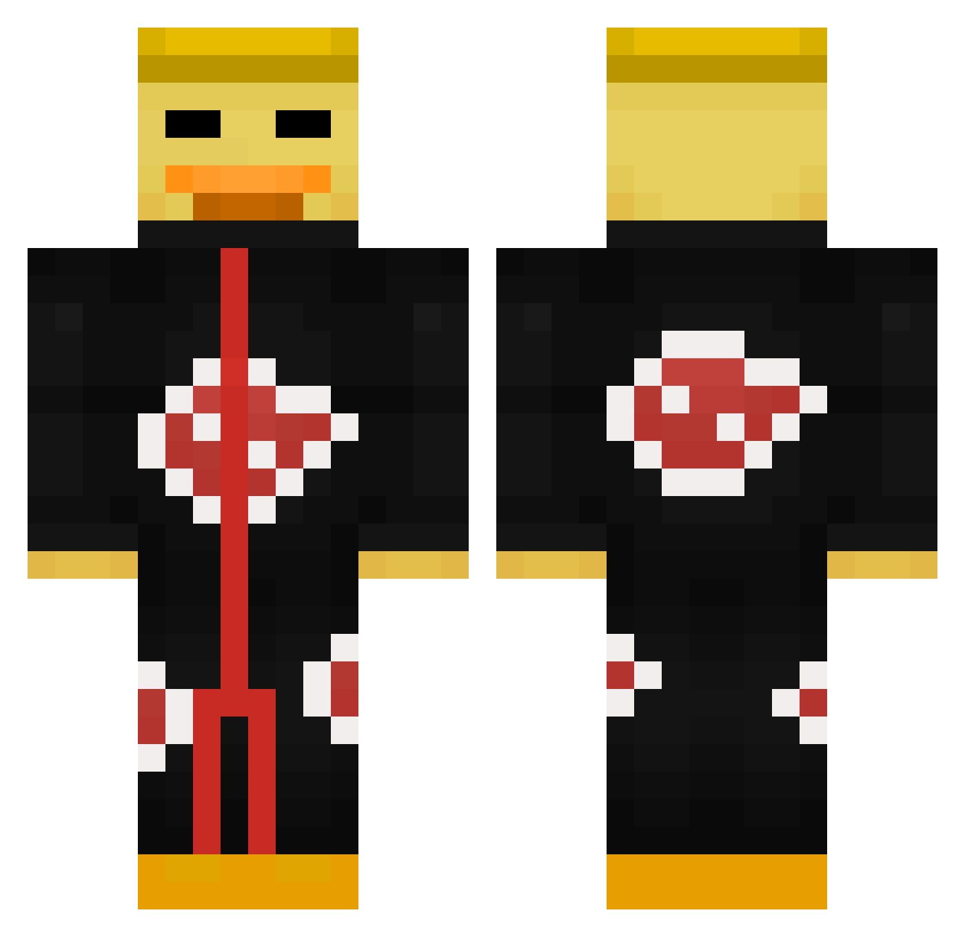 TANJIRO0305 Minecraft skin, front and back view