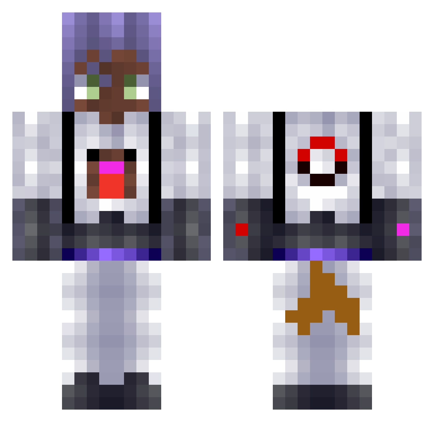 IP_6 Minecraft skin, front and back view