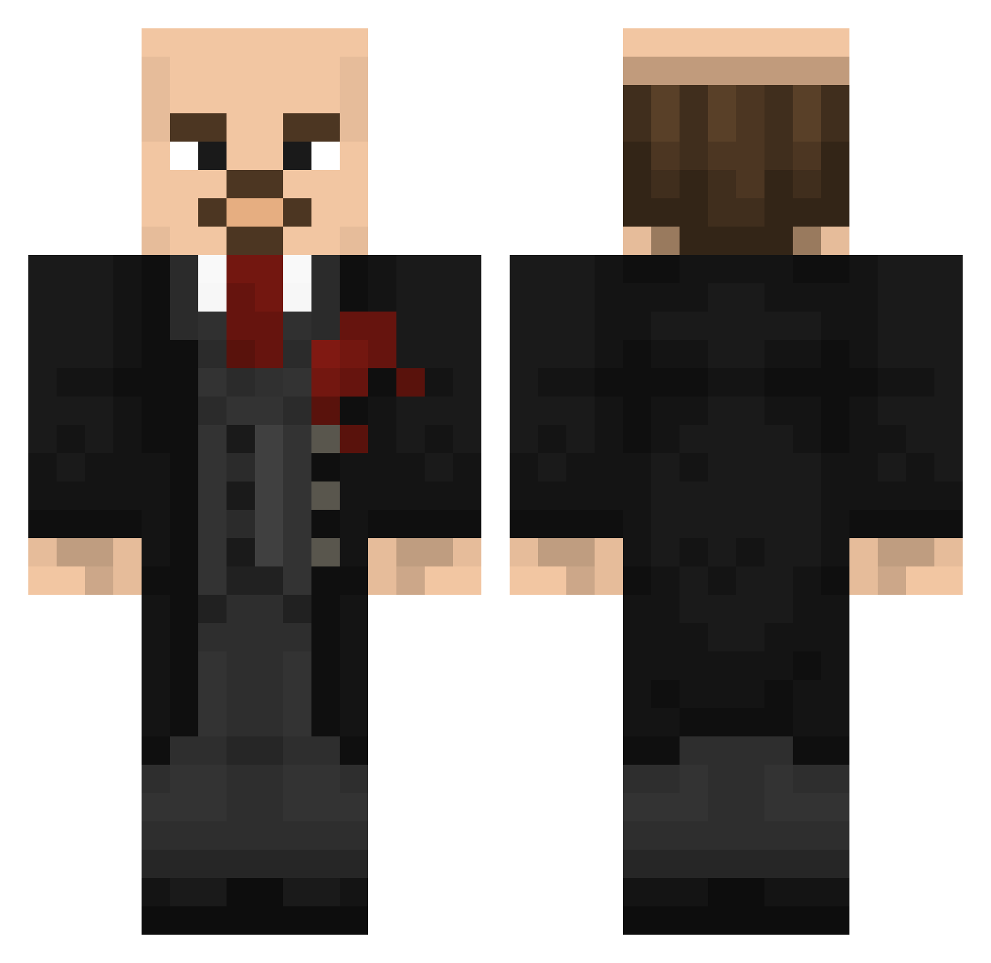 THAMOE111 Minecraft skin, front and back view