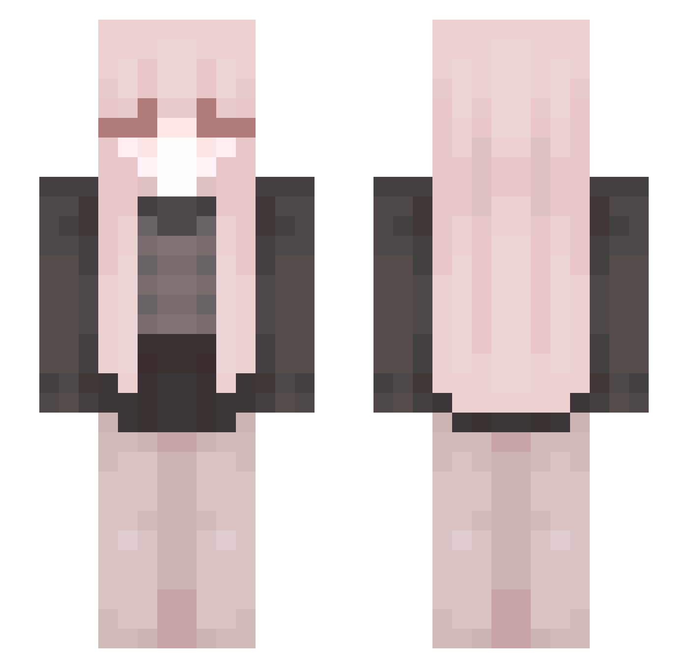 Sublimic Minecraft skin, front and back view