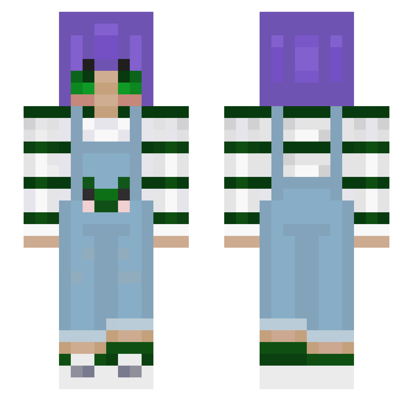 pothosparent Minecraft skin, front and back view