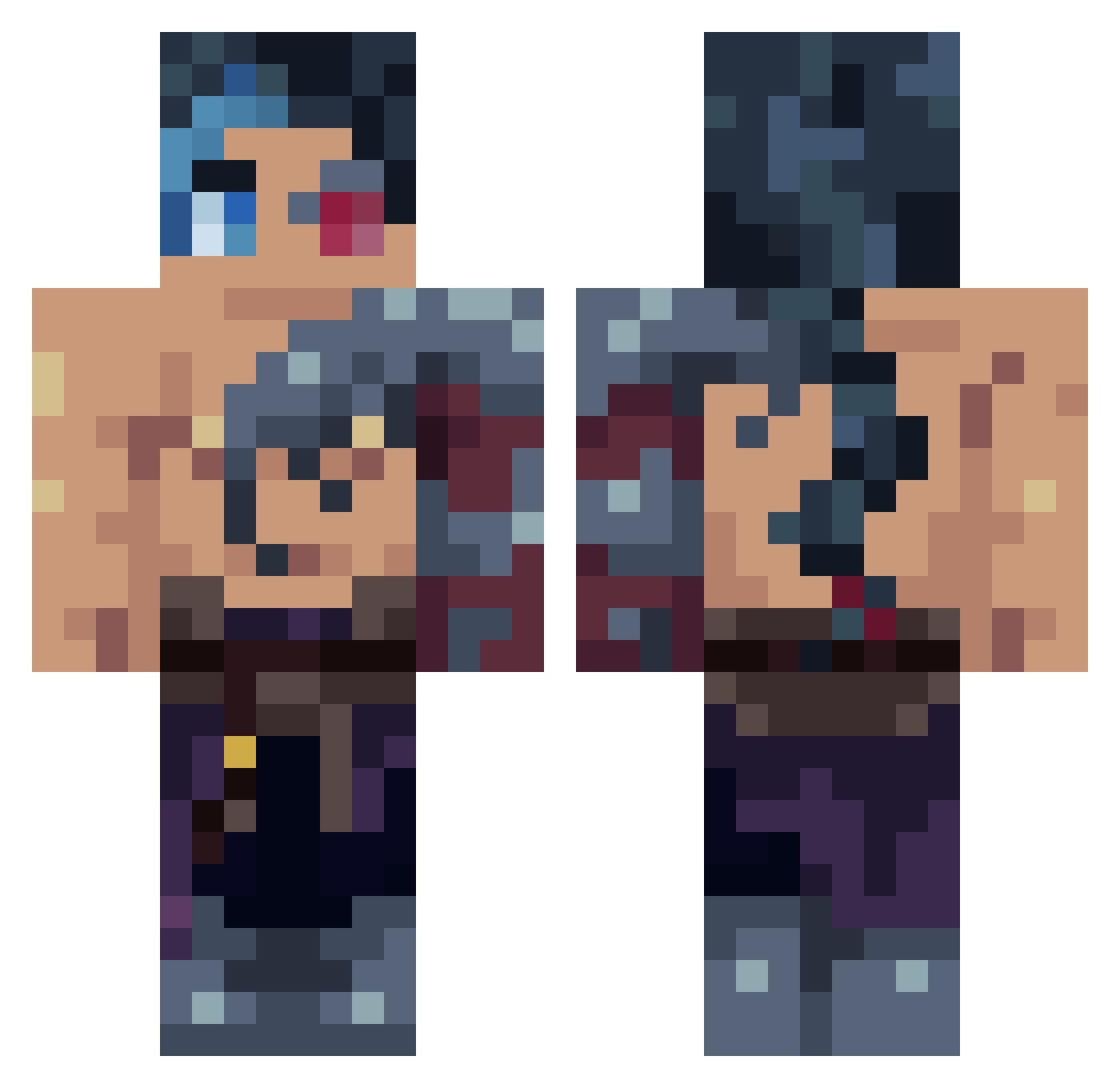 LordNasus101 Minecraft skin, front and back view