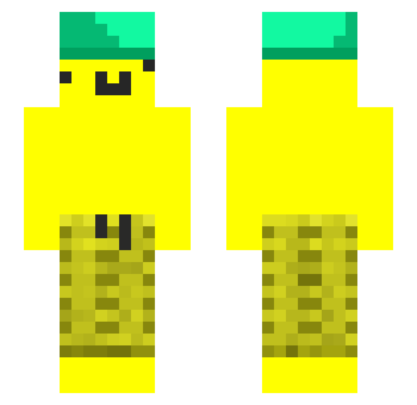 Iformc Minecraft skin, front and back view