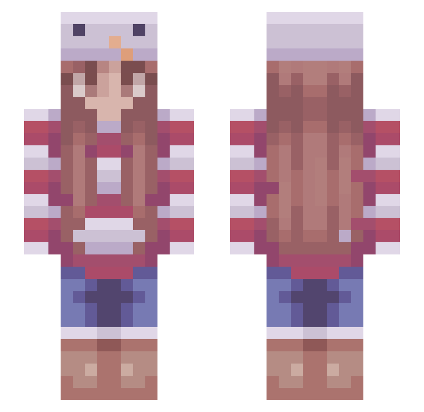 Lancelot_Uff Minecraft skin, front and back view