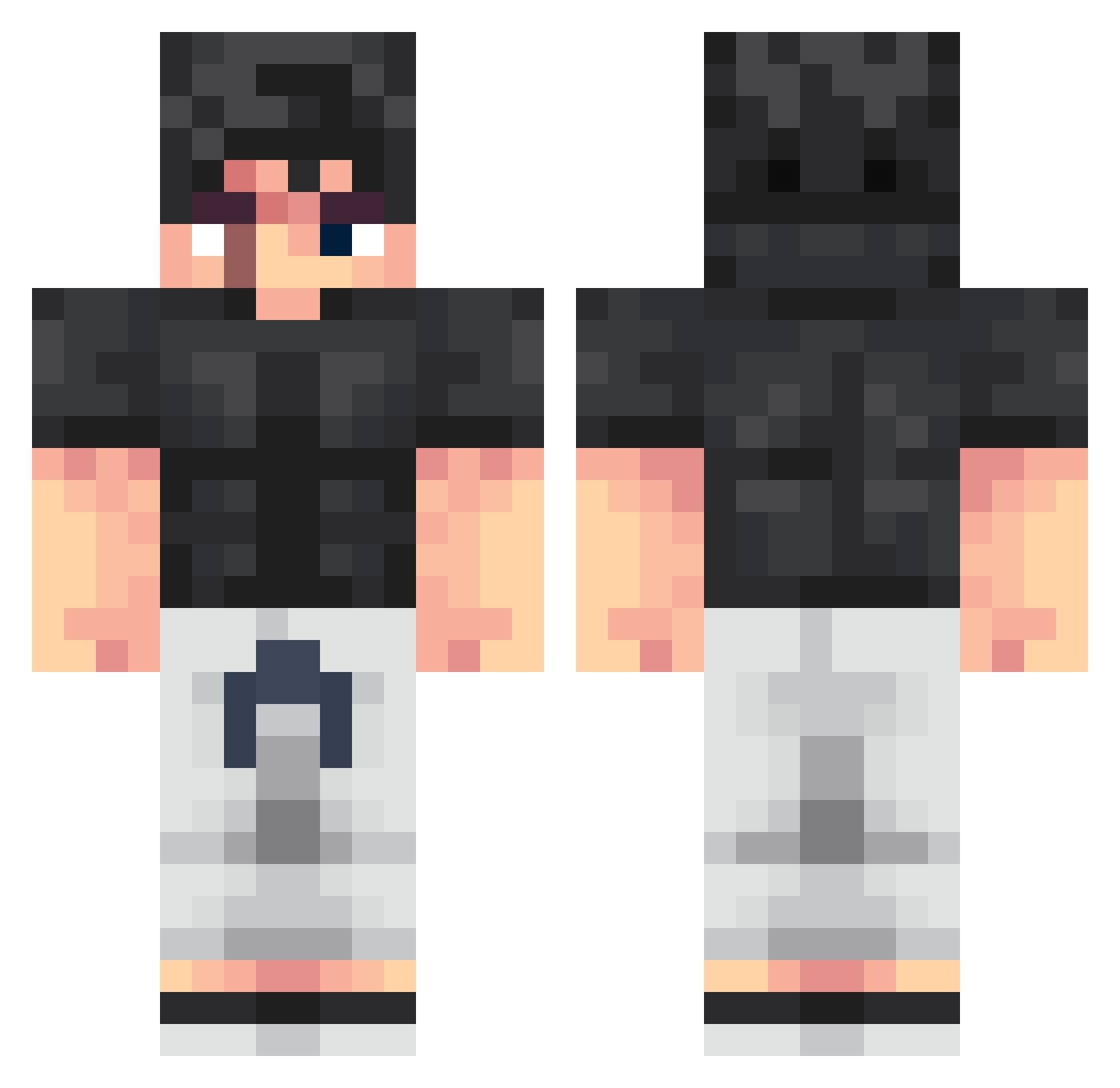 ChronicaI Minecraft skin, front and back view